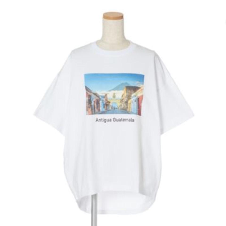 フォトプリントバックタックTシャツ