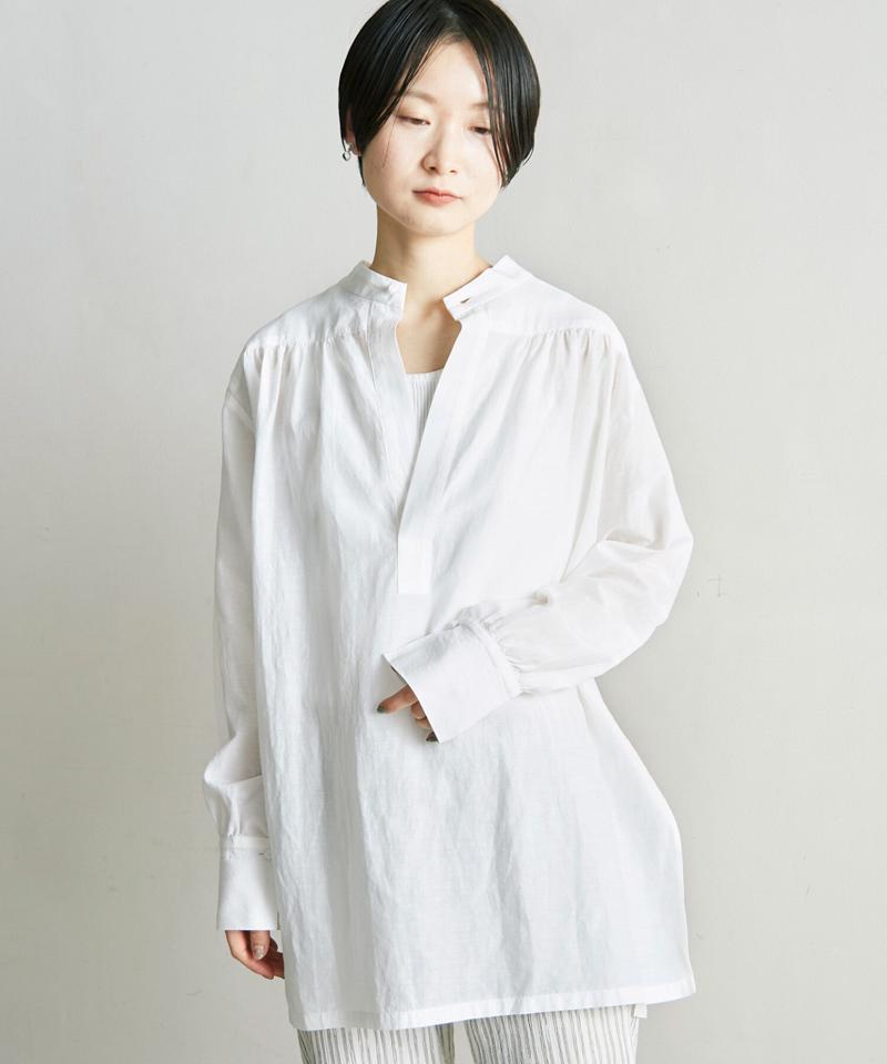 ●○C/Cu/Liローン 2WAYスタンドシャツ（nitca）
