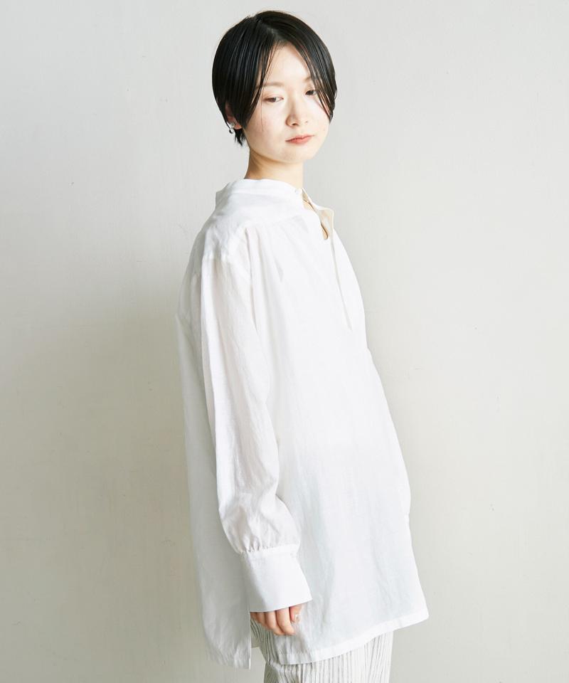 ●○C/Cu/Liローン 2WAYスタンドシャツ（nitca）