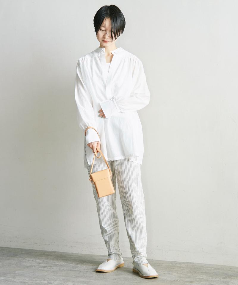 ●○C/Cu/Liローン 2WAYスタンドシャツ（nitca）