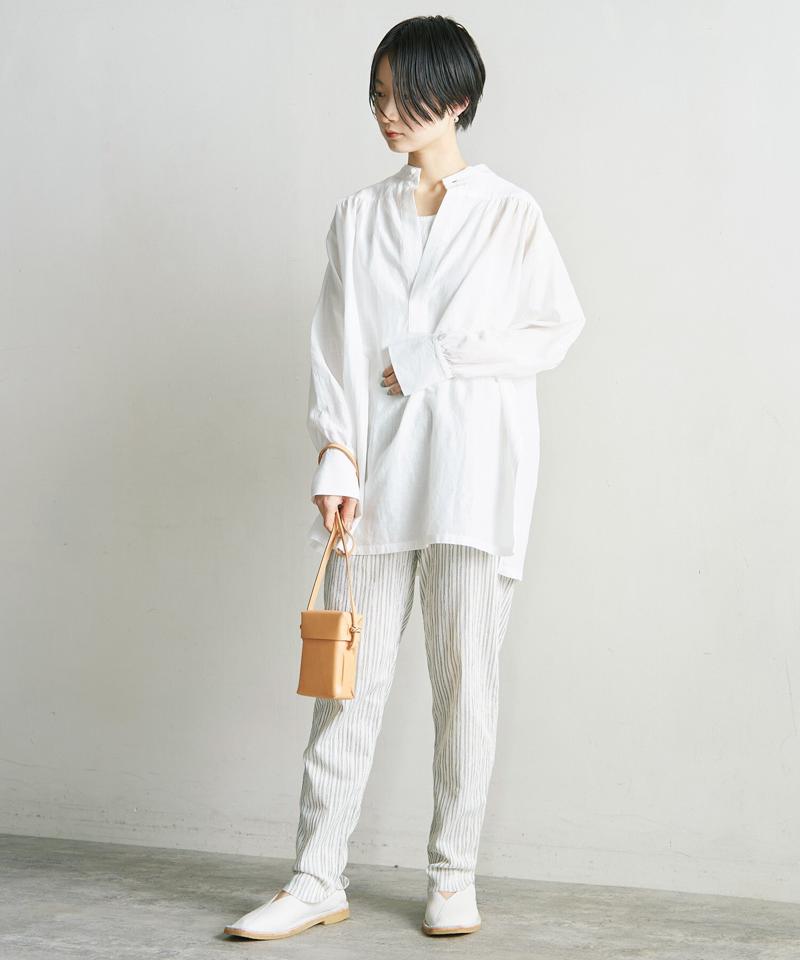 ●○C/Cu/Liローン 2WAYスタンドシャツ（nitca）