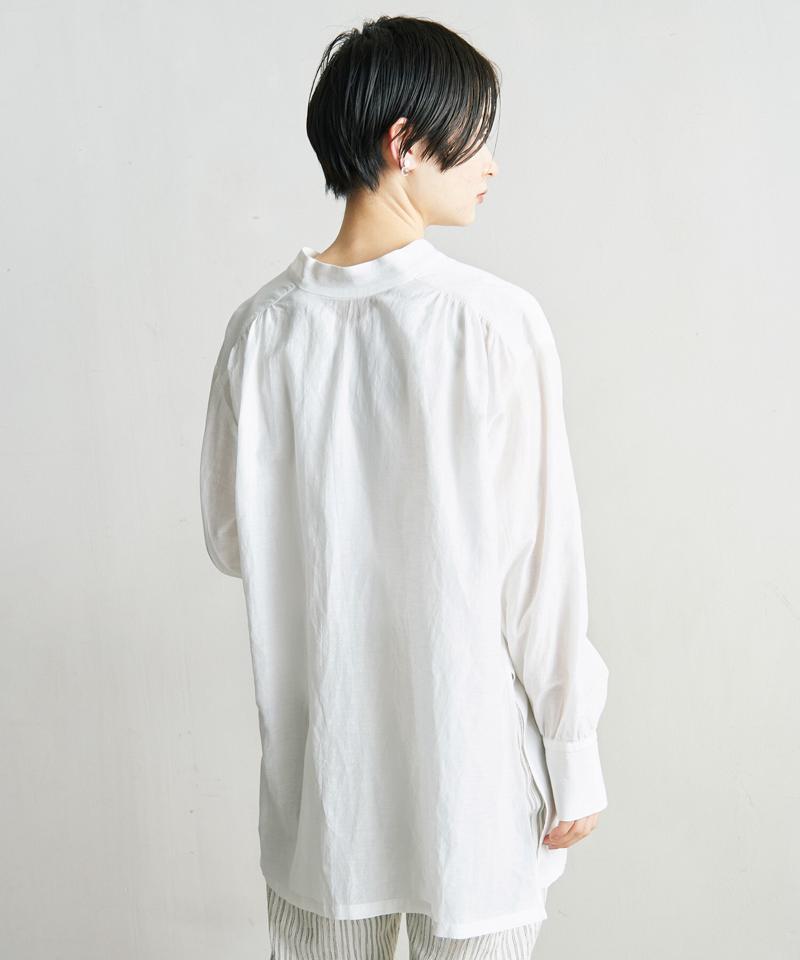 ●○C/Cu/Liローン 2WAYスタンドシャツ（nitca）