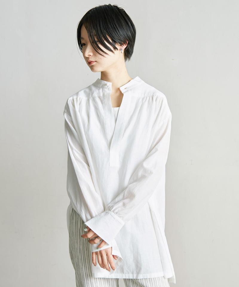 ●○C/Cu/Liローン 2WAYスタンドシャツ（nitca）