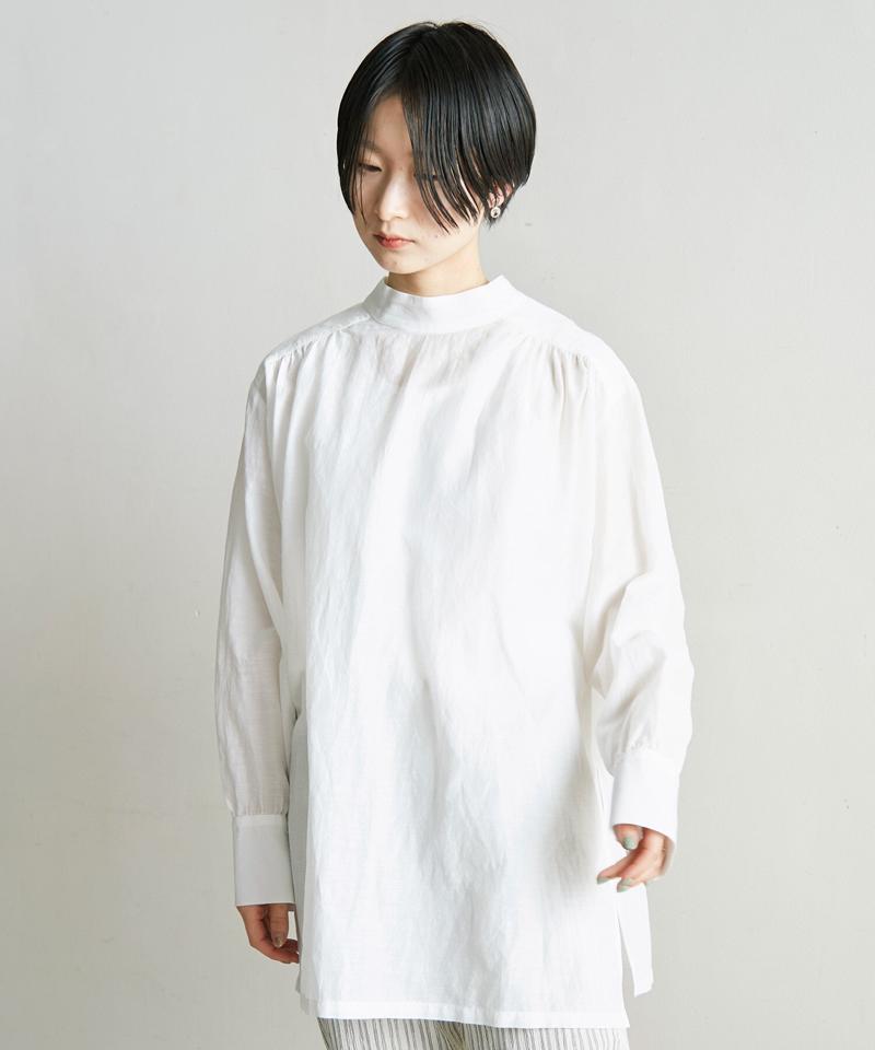 ●○C/Cu/Liローン 2WAYスタンドシャツ（nitca）