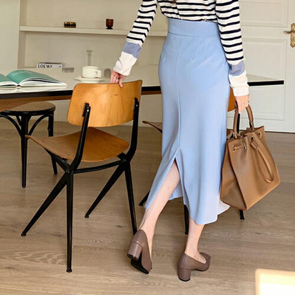 サイドタックペンシルスカート・全5色・b67067 レディース 【sk】【スカート ペンシルスカート ペンシル ロング ロングスカート 単色 無地 シンプル 大人 きれいめ 秋 冬 韓国 ファッション】【ハイホリHIHOLLI】