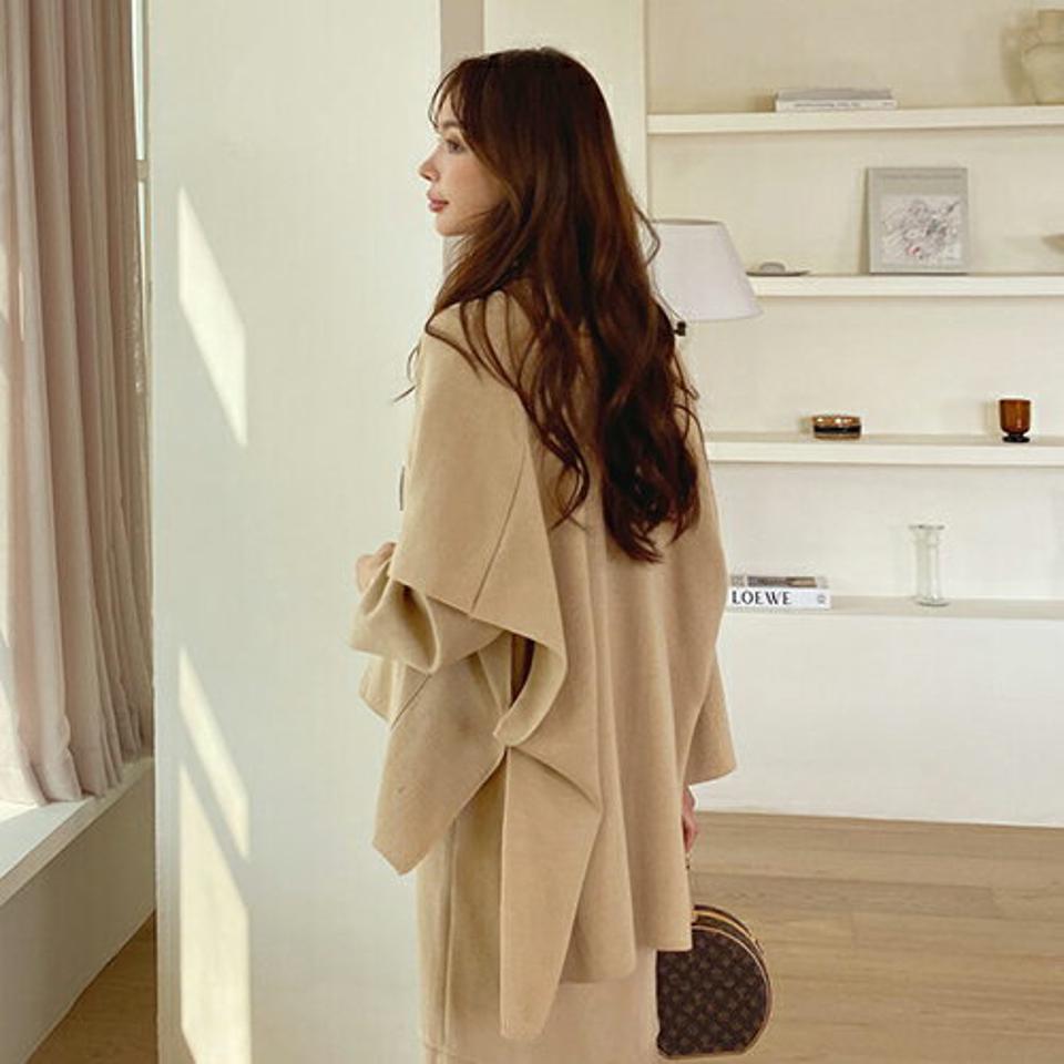 アンバランスニットカーディガン&フレアへムワンピースSET・全2色・t67059 レディース 【ops】【セットアップ setup カーディガン ニット ニットカーディガン アンバランス ワンピース フレア 単色 大人 秋 冬 韓国 ファッション】【ハイホリHIHOLLI】