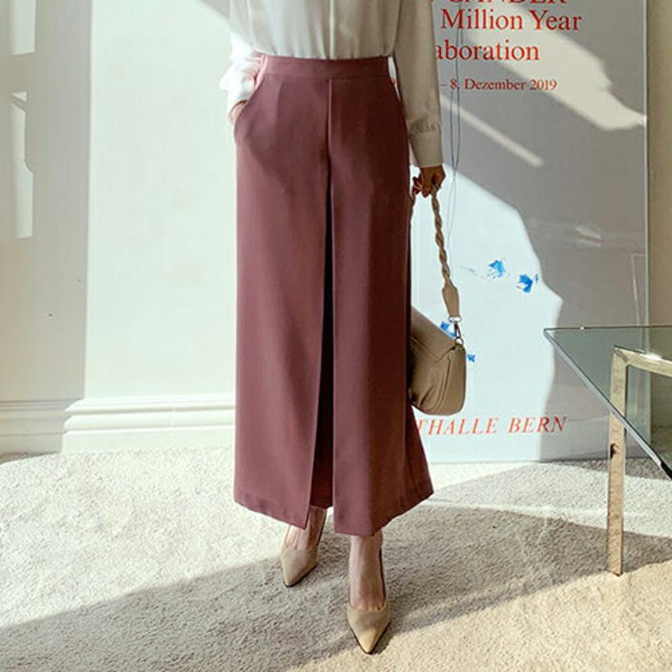 ディープタックパンツ・全3色・b67074 レディース 【pt】【パンツ ズボン ロングパンツ タック タックパンツ ワイド ワイドパンツ 単色 無地 シンプル 大人 カジュアル 秋 冬 韓国 ファッション】【ハイホリHIHOLLI】