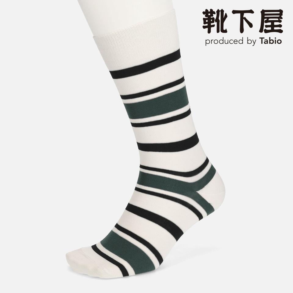 【あす楽】【Tabio MEN】 メンズ サンドウィッチボーダーソックス / 靴下屋 靴下 タビオ くつ下 クルー メンズ 日本製