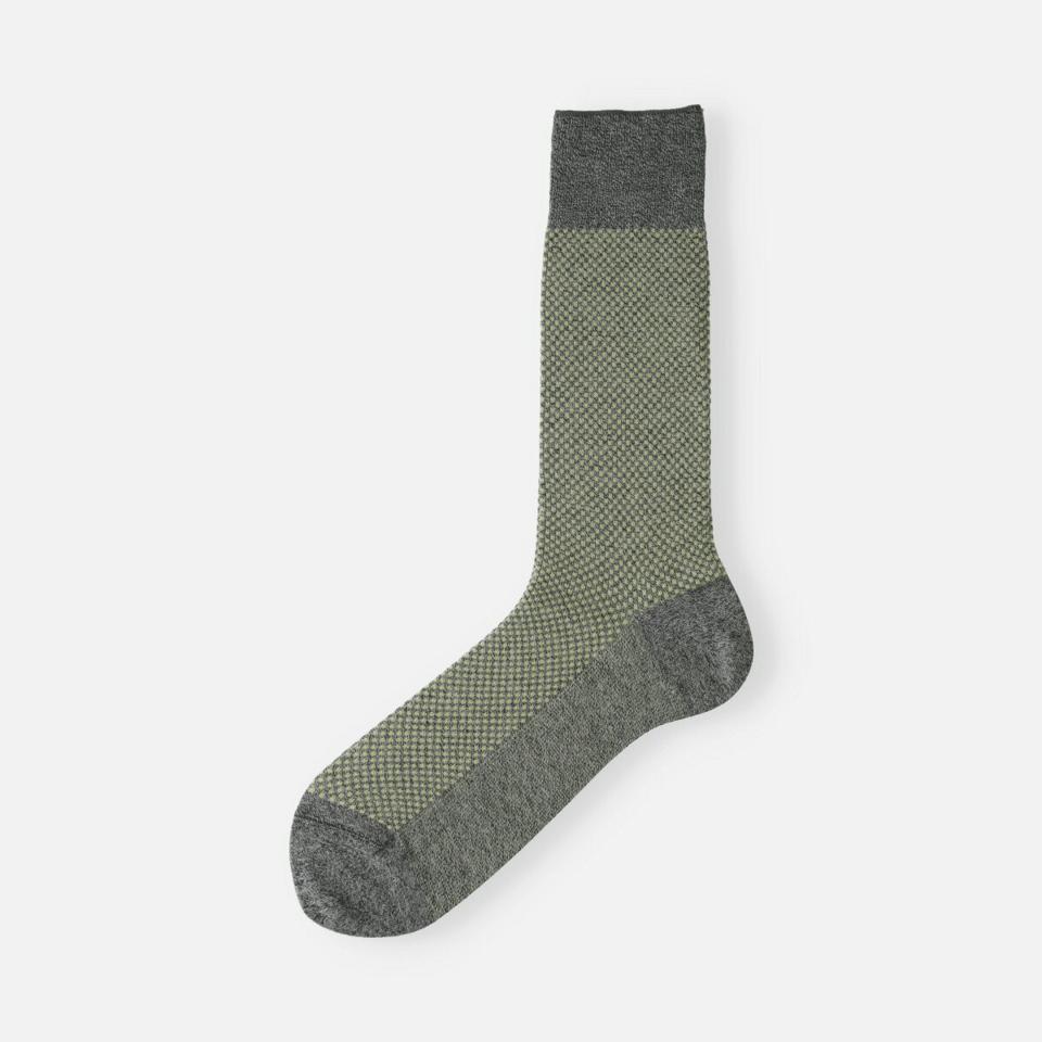 【あす楽】【Tabio MEN】 メンズ バーズアイレギュラーソックス / 靴下屋 靴下 タビオ くつ下 クルー メンズ 日本製