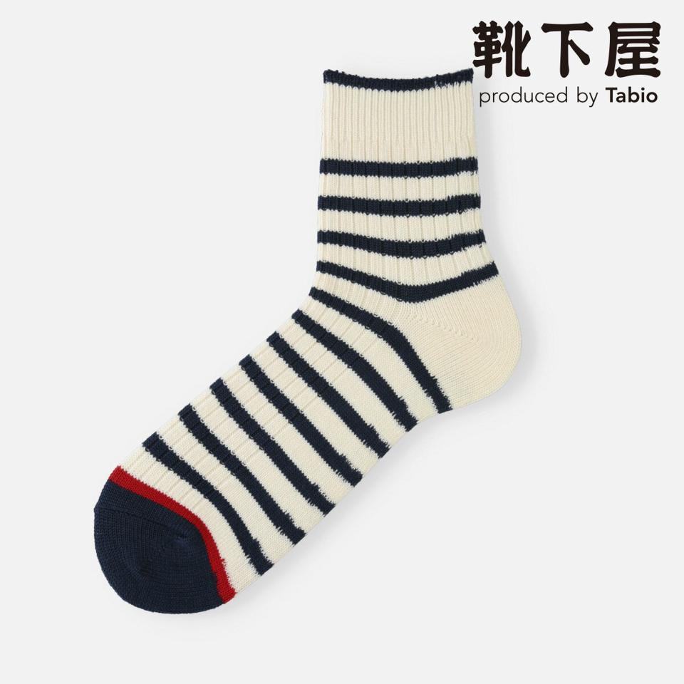 【全品送料無料★〜12/26 23:59迄】【あす楽】【Tabio MEN】 メンズ トップ切替リブボーダーショートソックス / 靴下屋 靴下 タビオ くつ下 ショート メンズ 日本製 2112ka