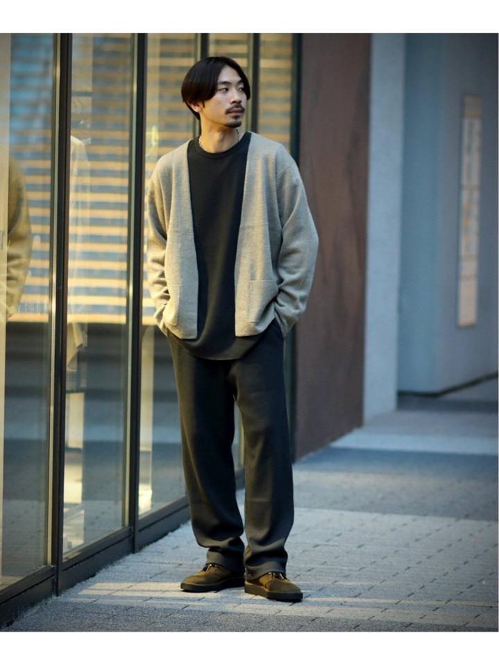 【ロンT+パンツ+巾着袋3点セット】T/Cワッフル ホームウェア セットアップ
