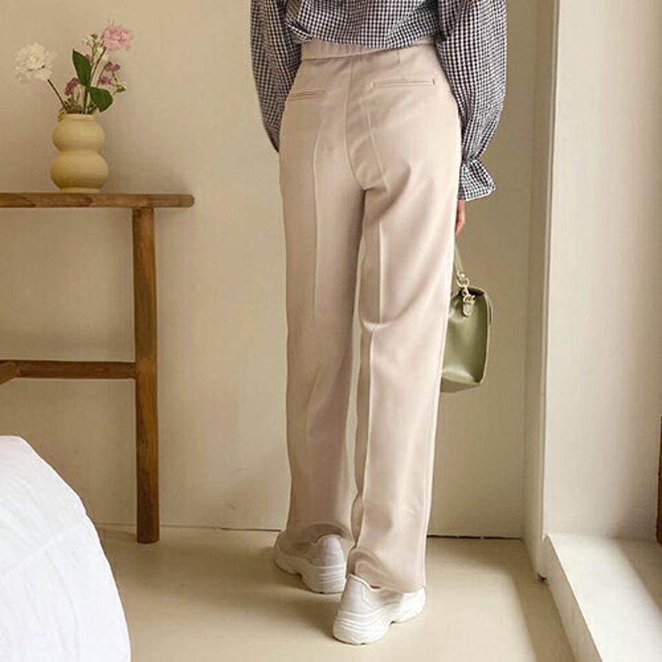 ワイドスラックス・全3色・t63272 レディース 【pt】【韓国 ファッション ボトムス パンツ ロング ロングパンツ ワイドスラック スラックスパンツ ワイド ルーズ ゆったり 10分丈 十分丈 カジュアル デイリー 秋 春】【NIJU】