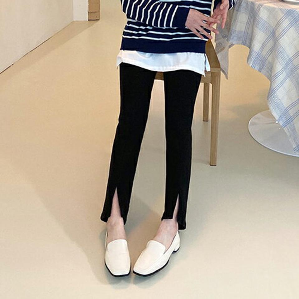 【只今10%OFF】スリットフレアパンツ・全3色・a63226 レディース 【pt】【韓国 ファッション ボトムス パンツ ロング ブーツカットパンツ ウエストゴム ブーツカット トレンディ 体型カーバー スリット スリム 10分丈 十分丈 秋 春】【NIJU】