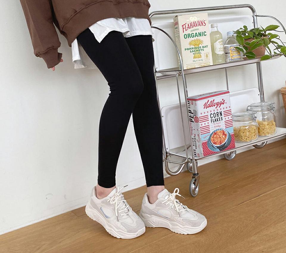 ウエストゴムレギンス・全2色・t63241 レディース 【pt】 韓国 ファッション ボトムス レギンス パンツ スリム シンプル ウエストゴム フィット タイト デイリー 秋 春 NIJU