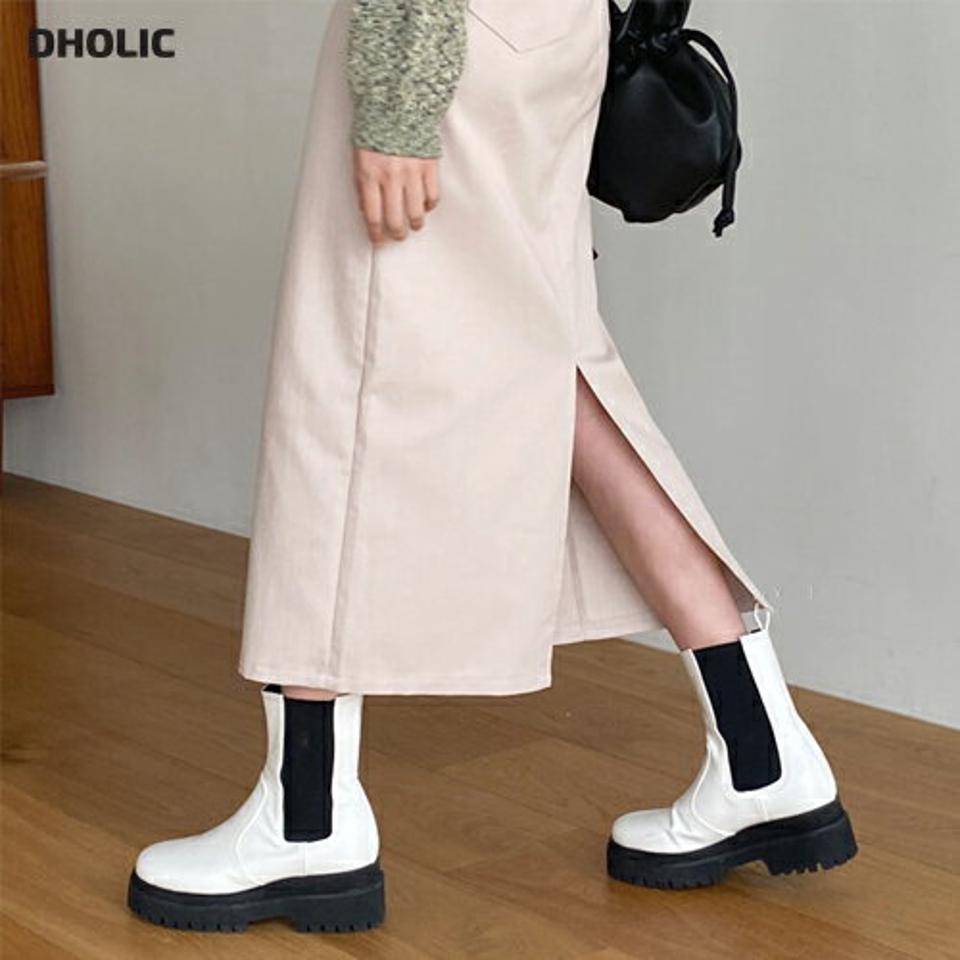 ボタンスリットスカート・全3色・t63247 レディース 【sk】【韓国 ファッション ボトムス スカート ロング ロングスカート スリット シンプル ガーリー ベルトループ カジュアル デイリー 秋 春】【NIJU】