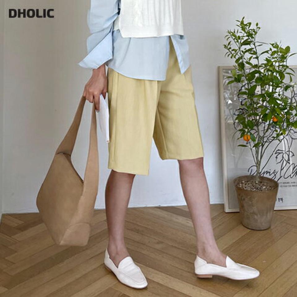 ハーフスラックス・全4色・t61654 レディース 【pt】【韓国 ファッション ボトムス パンツ ハーフスラックス スラックス ワイド ショート ハーフ丈 ボリューム サイドポケット 無地 ルーズ 秋 春】