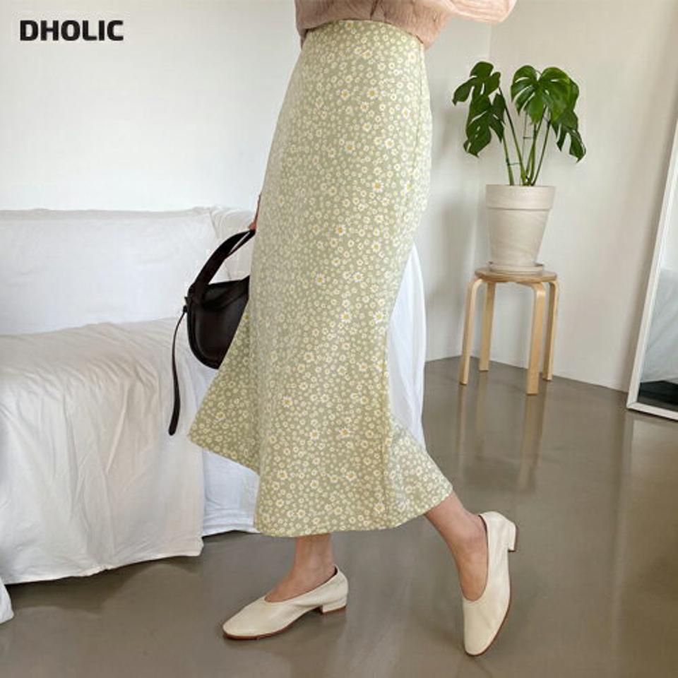 フローラルロングスカート・全3色・t61659 レディース 【sk】【韓国 ファッション ボトムス スカート ロング ロングスカート フローラル 花柄 フラワー パターン バックゴム カジュアル 体型カバー フェミニン デイリー 秋 春】