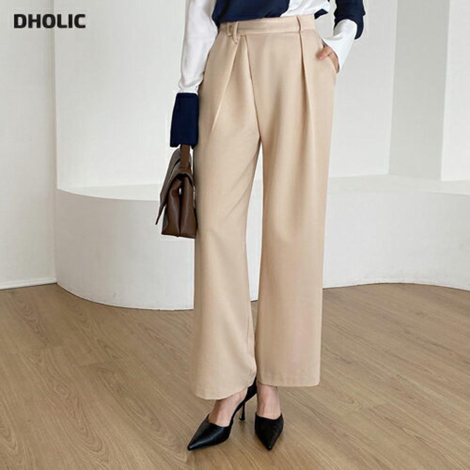 【只今10%OFF】ボタンラップパンツ・全4色・t67146 レディース 【pt】【パンツ ズボン ロングパンツ 単色 無地 シンプル 大人 きれいめ オフィスカジュアル 秋 春 韓国 ファッション】【ハイホリHIHOLLI】