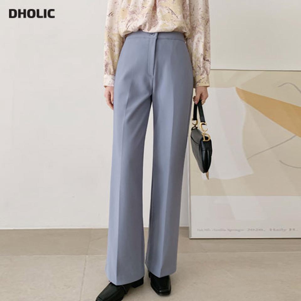 ストレートスラックスパンツ・全3色・t67089 レディース 【pt】【パンツ スラックス ロングパンツ ズボン ストレート ストレートパンツ 単色 無地 シンプル 大人 オフィスカジュアル きれいめ 春 秋 韓国 ファッション】【ハイホリHIHOLLI】