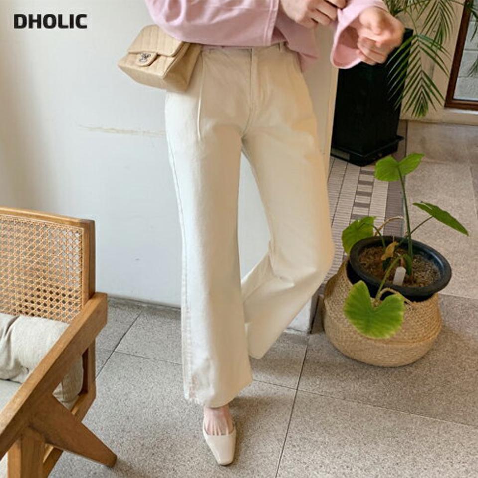 コットンワイドパンツ・全2色・t61655 レディース 【pt】【韓国 ファッション ボトムス パンツ ロング ワイド ワイドパンツ コットン ハイウエスト シンプル 無地 ルーズ 体型カーバー 秋 春】