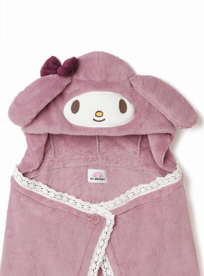サンリオコラボ　マイメロディフード付きマルチウェイブランケット