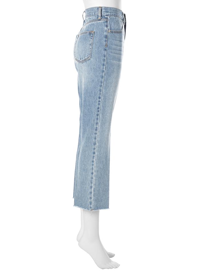 センタープレスフレアデニムパンツ