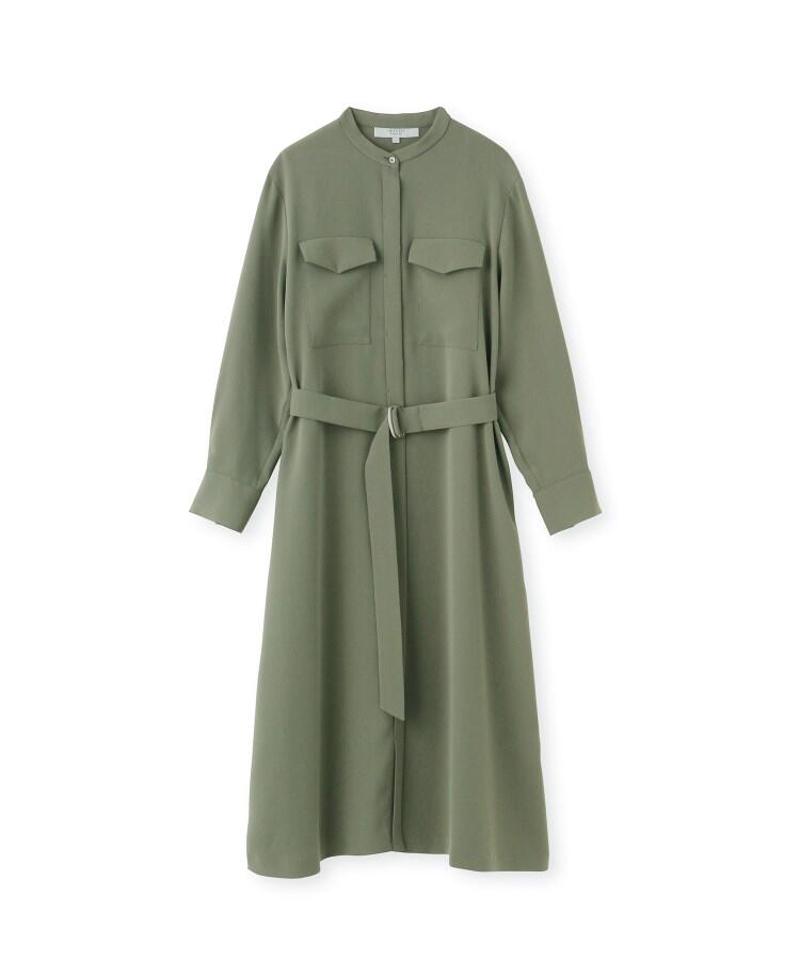 ◆バンドカラーシャツワンピース