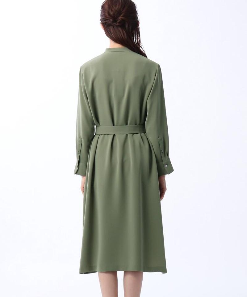 ◆バンドカラーシャツワンピース