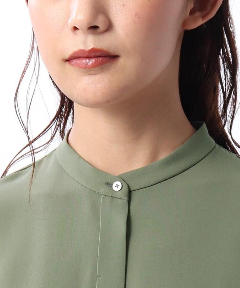 ◆バンドカラーシャツワンピース