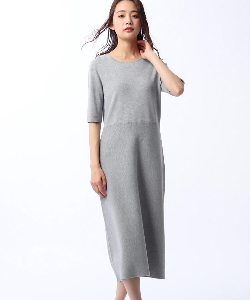 ◆レーヨン混ストレッチニットワンピース