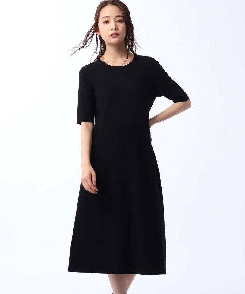 ◆レーヨン混ストレッチニットワンピース