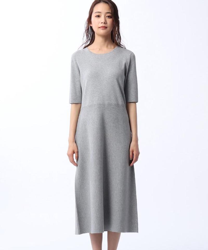 ◆レーヨン混ストレッチニットワンピース