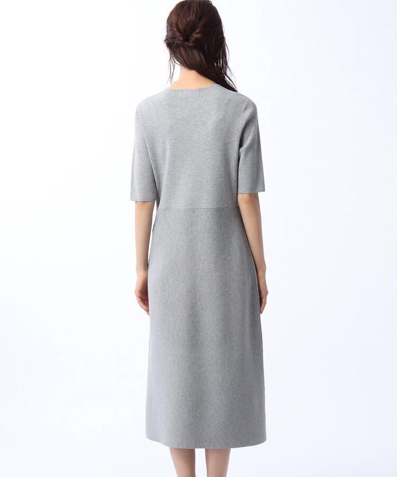 ◆レーヨン混ストレッチニットワンピース