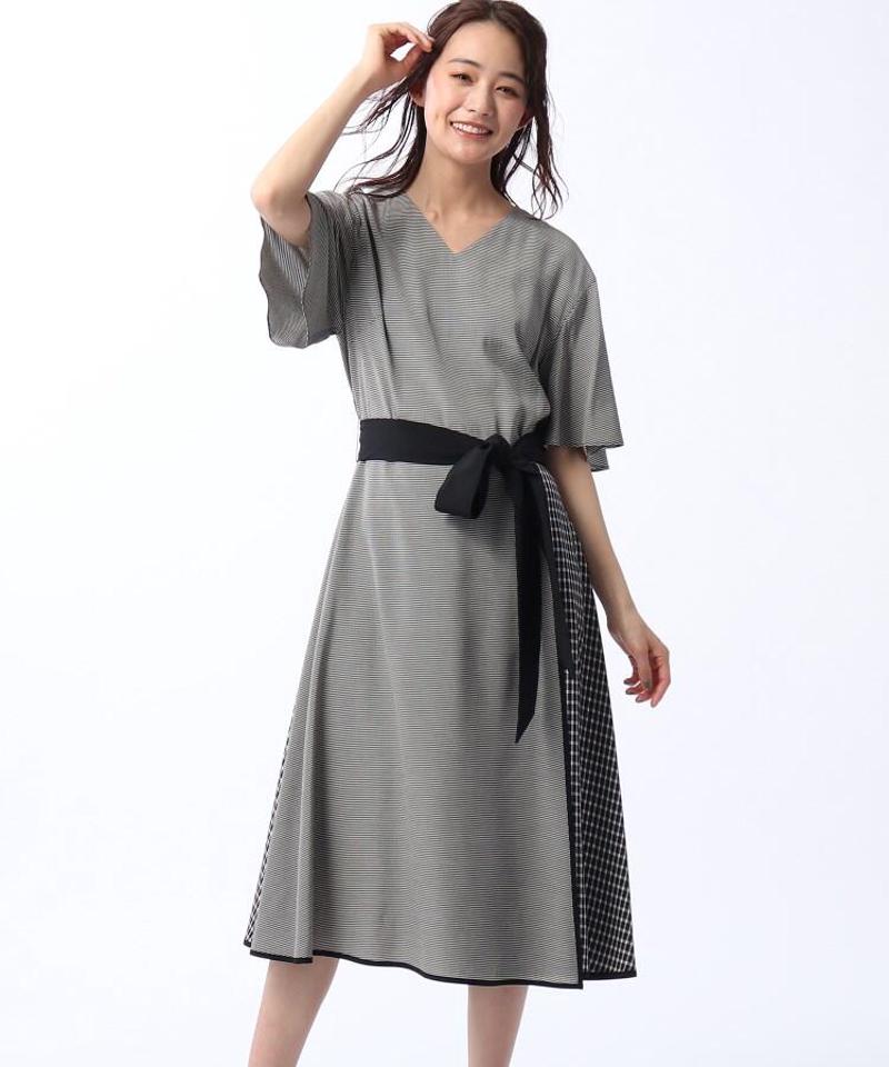 ◆袖フレアラップ風ワンピース