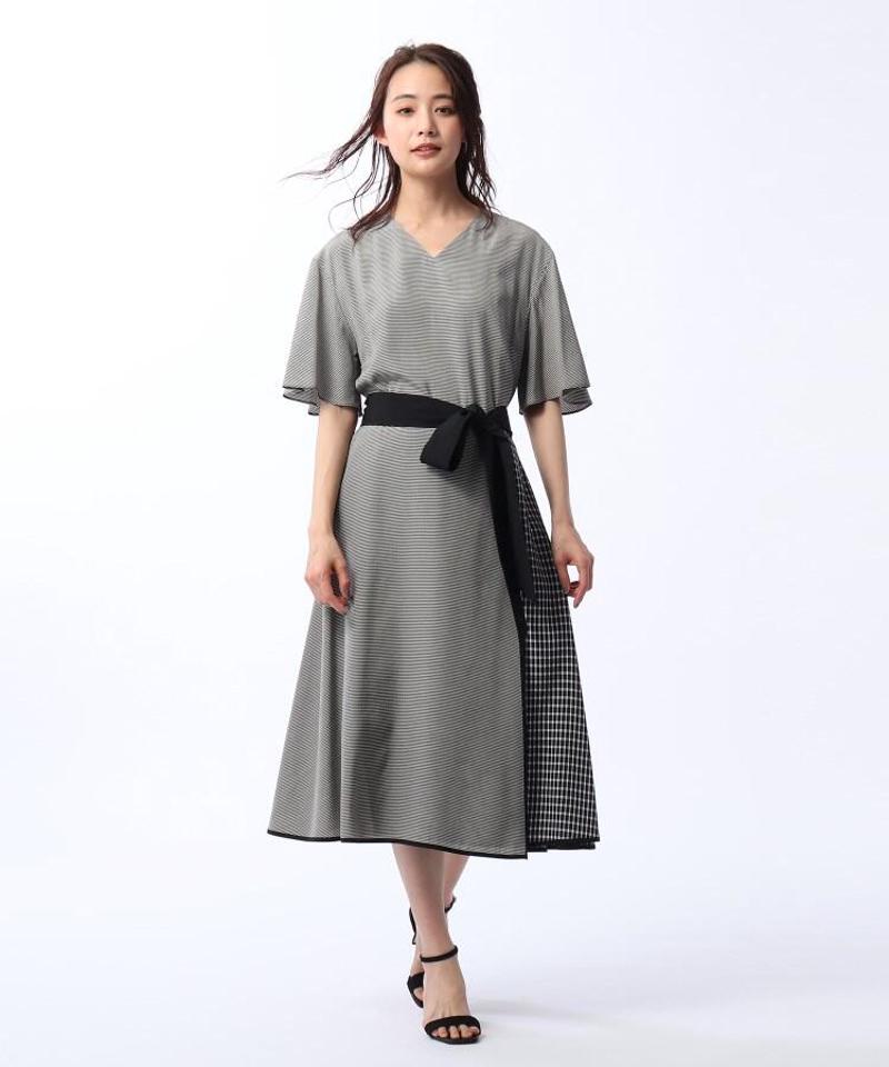 ◆袖フレアラップ風ワンピース