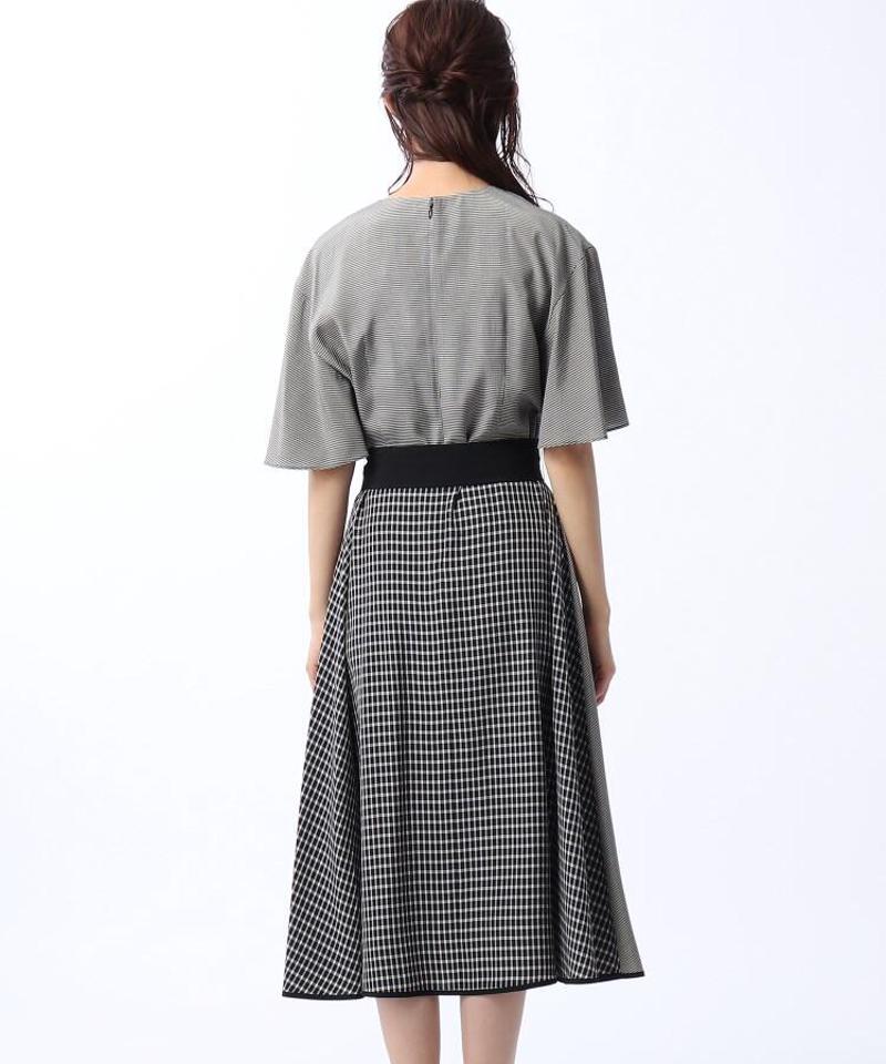 ◆袖フレアラップ風ワンピース