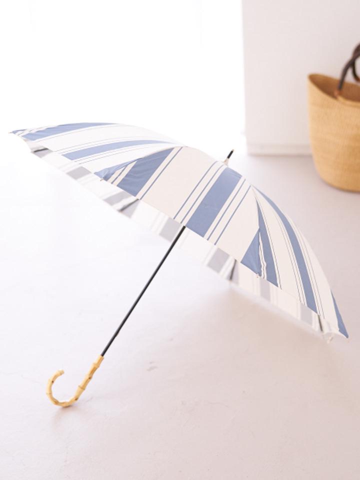 晴雨兼用 日傘 ミックスストライプ長傘