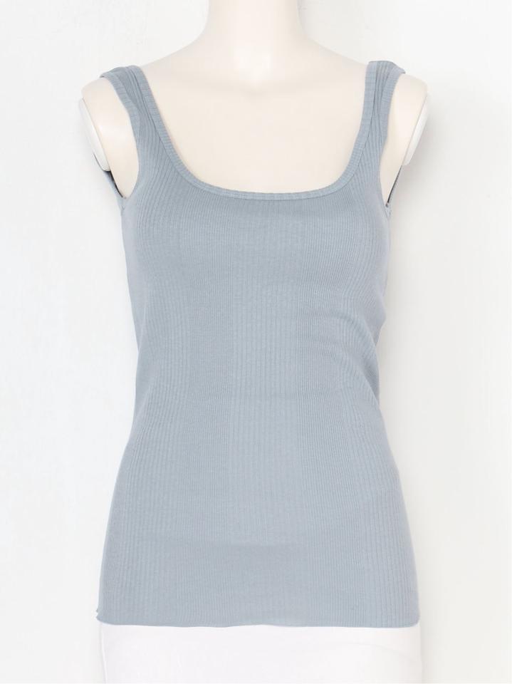 Organic Cotton ランダムリブバックオープン ブラタンク EMILY WEEK * IENA◆