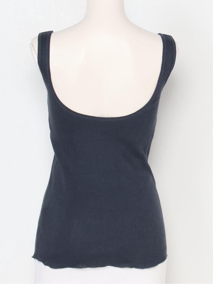 Organic Cotton ランダムリブバックオープン ブラタンク EMILY WEEK * IENA◆