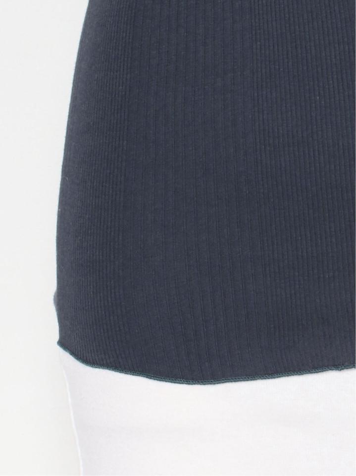 Organic Cotton ランダムリブバックオープン ブラタンク EMILY WEEK * IENA◆