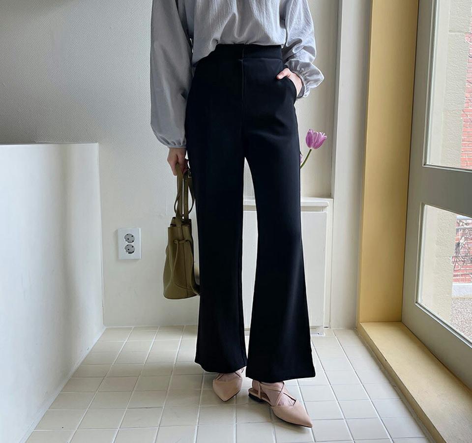 ワイドスラックス・全4色・t65007 レディース 【pt】【韓国 ファッション ボトムス パンツ スラックス ストレート シック トレンディ ワイド ワイドスラックス オフィスカジュアル カジュアル 体型カーバー 秋 春】