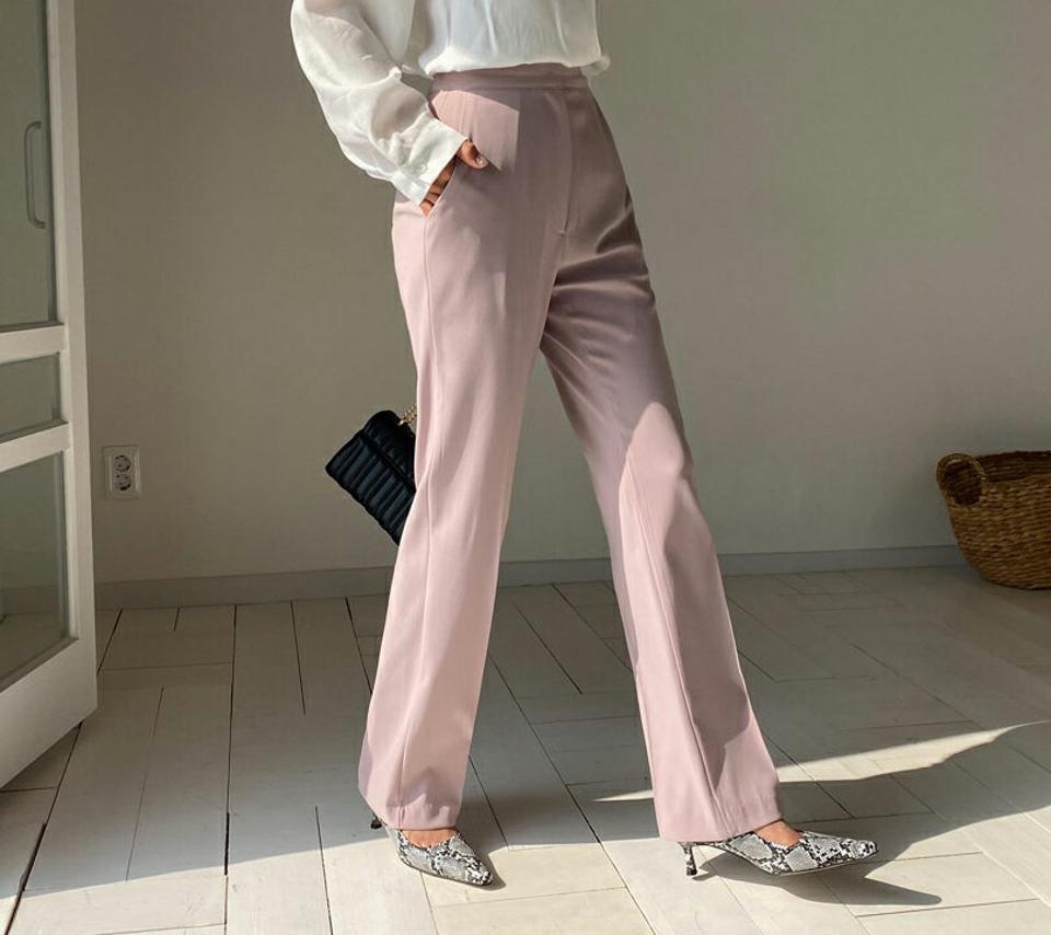 シークレットゴムホックスラックス・全3色・b62974 レディース 【pt】【韓国 ファッション ボトムス パンツ スラックス ストレート ボリューム ウエストゴム オフィスカジュアル カジュアル ハイウエスト 無地 体型カーバー 秋 春】