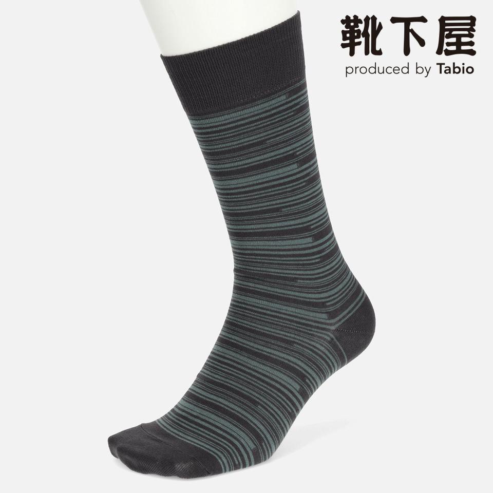【あす楽】【Tabio MEN】 メンズ ランダムボーダーソックス / 靴下屋 靴下 タビオ くつ下 クルー メンズ 日本製 2106sl