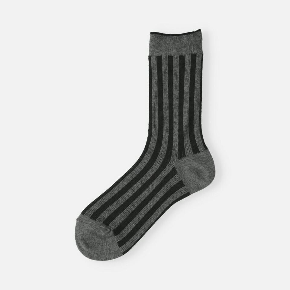【あす楽】【Tabio】 トリポーラスストライプ柄ソックス / 靴下屋 靴下 タビオ くつ下 クルー 消臭靴下 デオドラント レディース 日本製
