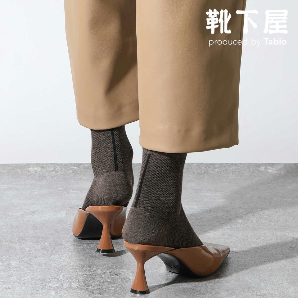 【あす楽】【Tabio】 トリポーラスレジメンタル柄ソックス / 靴下屋 靴下 タビオ くつ下 クルー 消臭靴下 デオドラント レディース 日本製