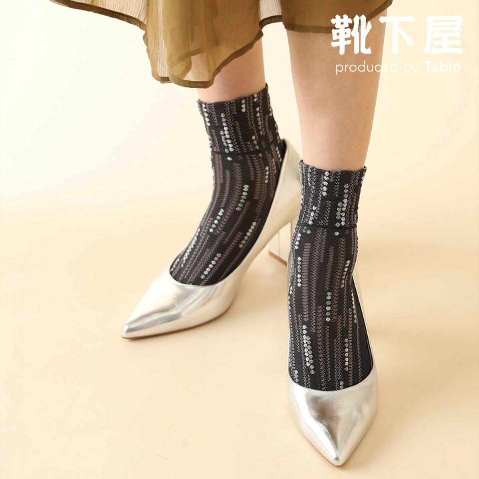 【あす楽】【Tabio】 フロートスパークルショートソックス / 靴下屋 靴下 タビオ くつ下 ショート レディース 日本製 2106ka