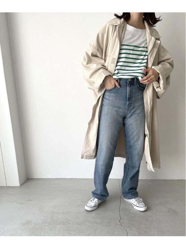 Via j/Via j(ヴィアジェイ) ボーダーロングTシャツ（via j）