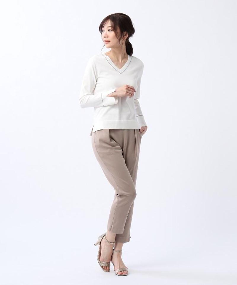 ◆配色ラインニットプルオーバー