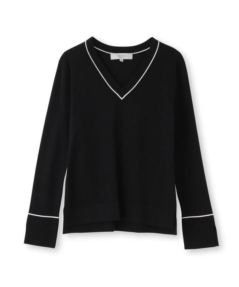 ◆配色ラインニットプルオーバー