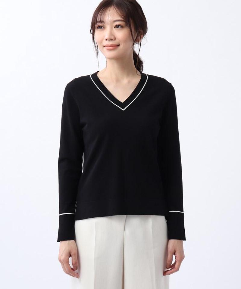 ◆配色ラインニットプルオーバー